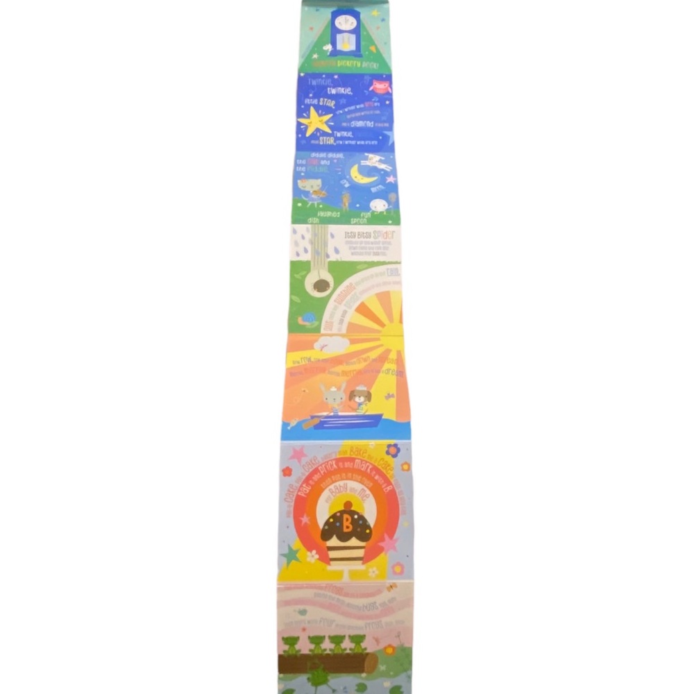 NEW Nursery Rhymes Height Chart Hardcover Foldout Book - Picture 3 of 3